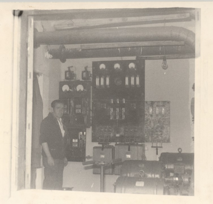 Interior de la sala de bombas, El Entrego , 1969